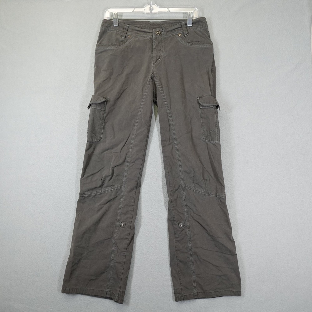 KUHL Pants Womens 8 Olive Gray Splash Roll Up Hiking Outdoor Utility